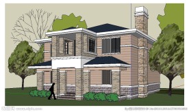 别墅建筑草图大师SU模型