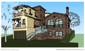 加州别墅建筑草图大师SU模型