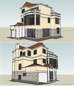 现代建筑草图大师SU模型