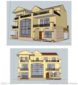 地中海别墅建筑草图大师SU模型