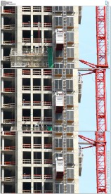 工地电梯上升