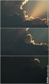 夕阳落日云层翻滚