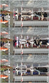 城市街头人群来往