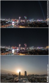 拉斯维加斯城市晚上变白天