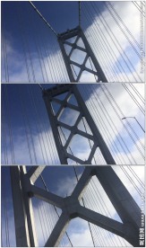 仰拍悬索吊桥索塔