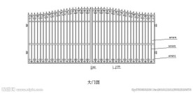 不锈钢大门示意图