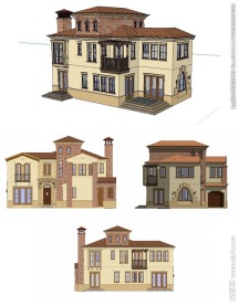 地中海别墅建筑草图大师SU模型