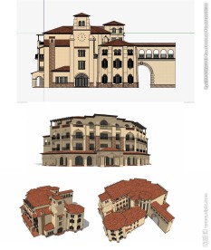 会所建筑草图大师SU模型