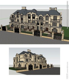 别墅建筑草图大师SU模型