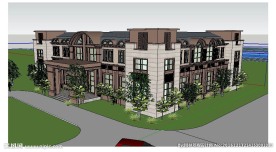 售楼处法式风格建筑草图大师SU