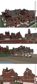 英伦风格建筑草图大师SU模型