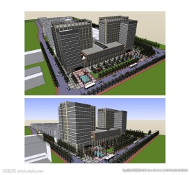 商业办公楼的SU模型