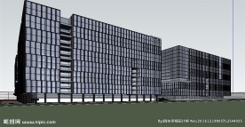 办公建筑草图大师SU模型