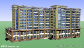 欧式办公楼建筑草图大师SU模型