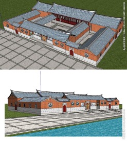 闽南建筑草图大师SU模型