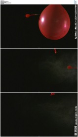 红色气球爆炸
