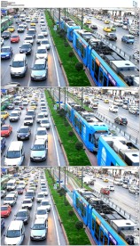 伊斯坦布尔交通车流和电车