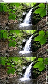 森林中的小瀑布