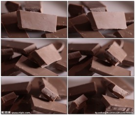 巧克力的旋转拍摄镜头