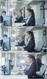 商务人士上班工作忙碌