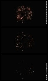 橙色烟花爆炸绽放