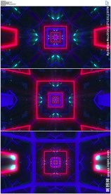 动感的四边形花纹vj背景