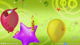 生日快乐缤纷气球LED背景视频