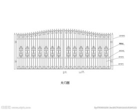 不锈钢铁花大门示意图