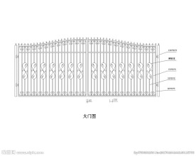 不锈钢铁花大门示意图