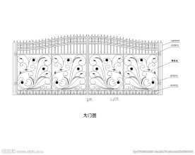 不锈钢铁花大门示意图