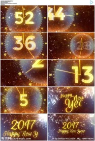 新年开场金色绚丽倒计时