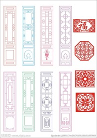 木门花纹 雕花图案