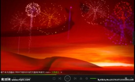 新年红绸礼花背景