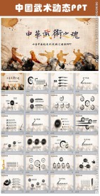 中华武术之魂武侠水墨动态PPT