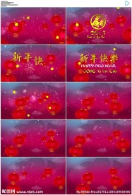喜庆新年快乐背景视频