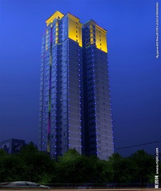 LED轮廓灯七彩小区照明动画