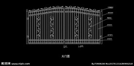 铁艺大门示意图