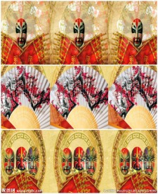 中国风京剧脸谱