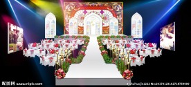 彩色教堂婚礼效果图