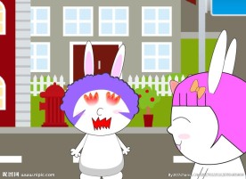 茶叶广告茉莉花兔子