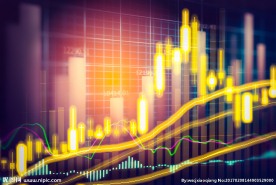 金融证券股票市场曲线图