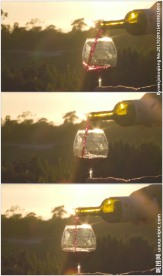 夕阳下倒红酒