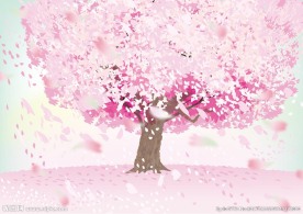 卡通 手绘 秋天 树木 树林