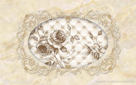 欧式花纹背景墙