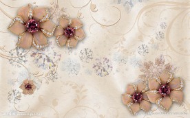 浪漫花朵珠宝背景墙