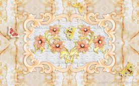 珠宝花朵立体欧式背景墙