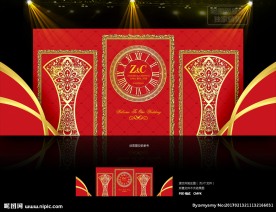 欧式红金色巴洛克婚礼