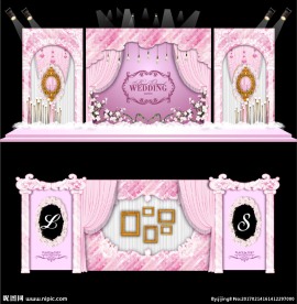 婚庆主题舞台效果图