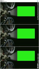 电影放映机绿屏抠像