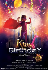 儿童生日派对创意宣传海报